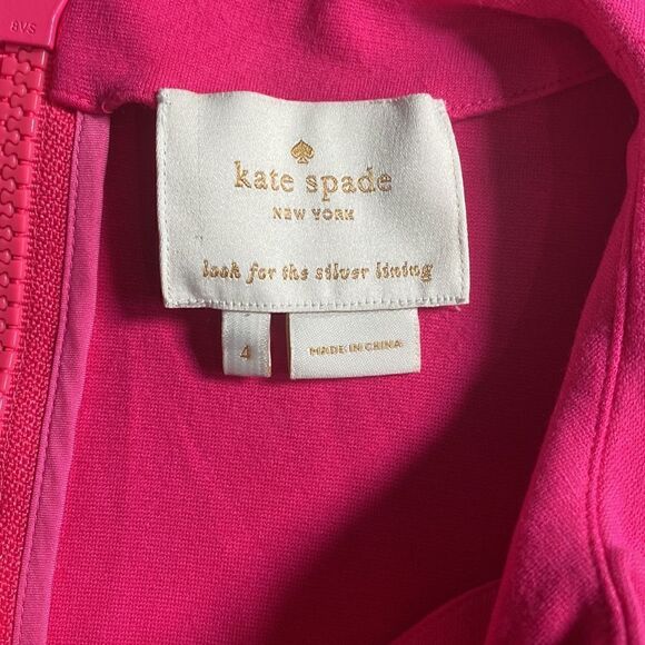 Kate Spade Bright Pink Keri Ponte Stretch Knit Sleeveless Shift Dress - Size 4 - Picture 5 of 12